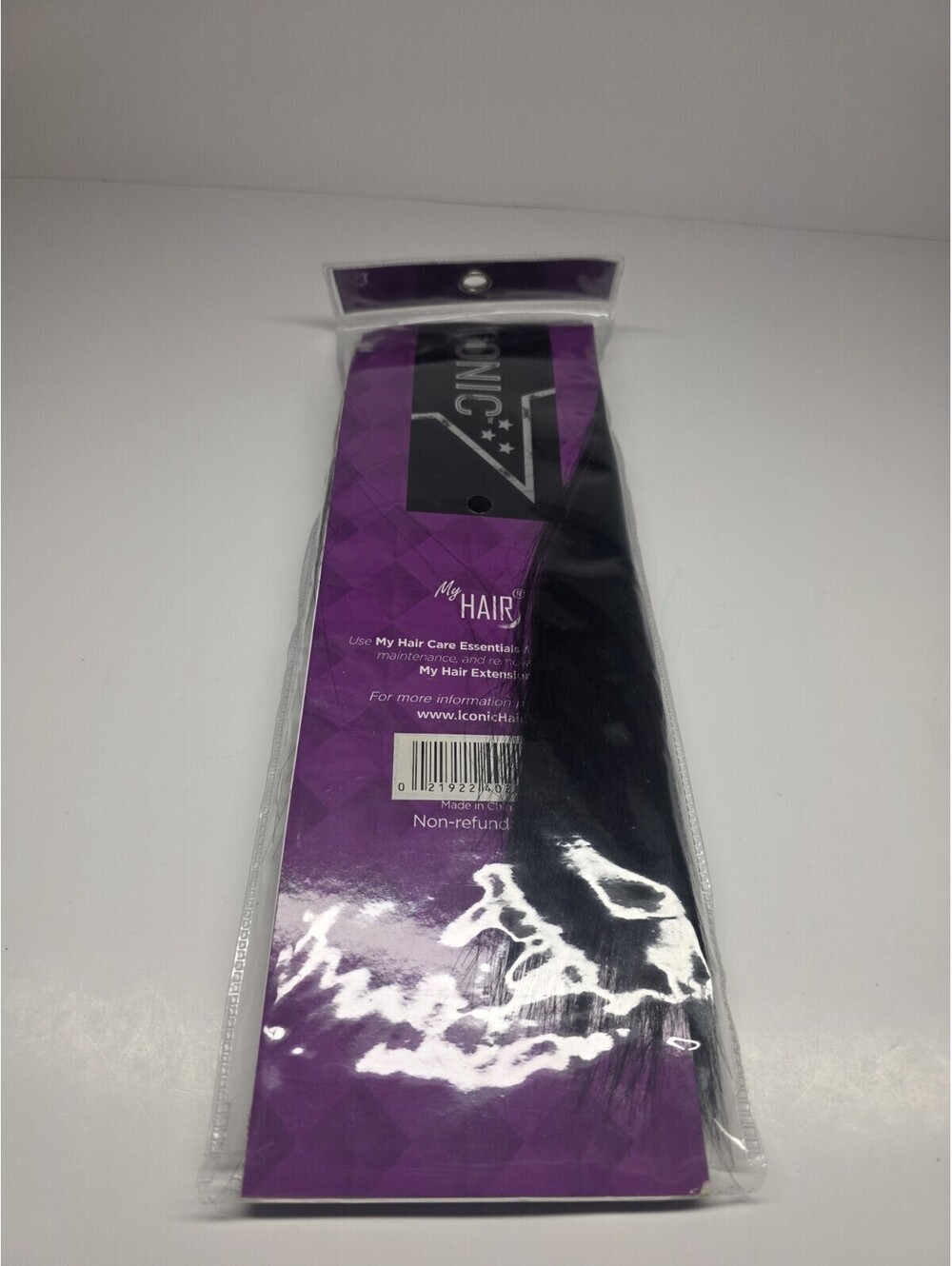 My Hair ICONIC 10" Human Hair Blend In JER BLACK NEW - 1 Pack